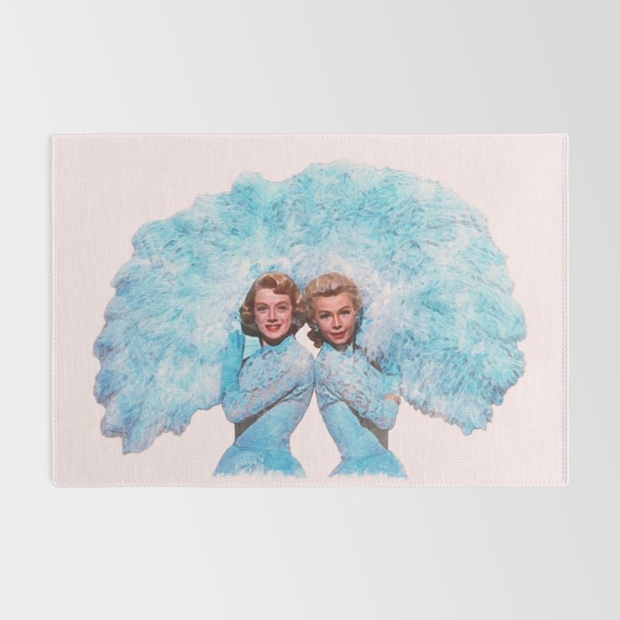 Sisters - White Christmas - Watercolor Rug Gallery Image 2