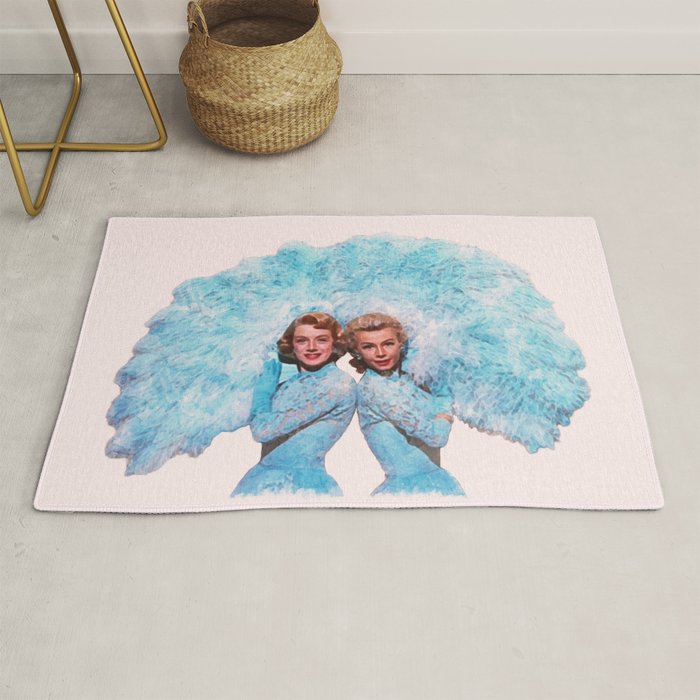 Sisters - White Christmas - Watercolor Rug Gallery Image 1
