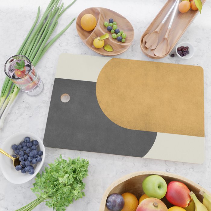 Halfmoon Colorblock - Gold Charcoal Cutting Board Gallery Image 2