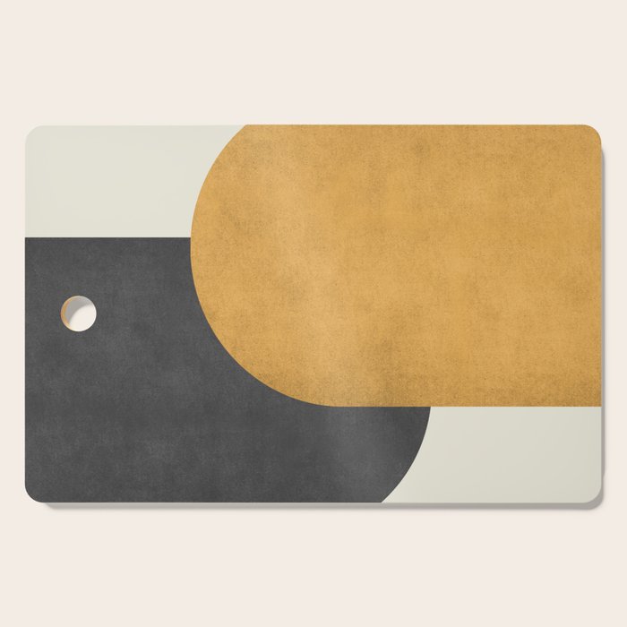 Halfmoon Colorblock - Gold Charcoal Cutting Board Gallery Image 1