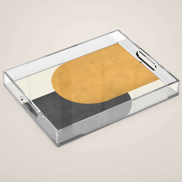 Halfmoon Colorblock - Gold Charcoal Acrylic Tray Gallery Image 1