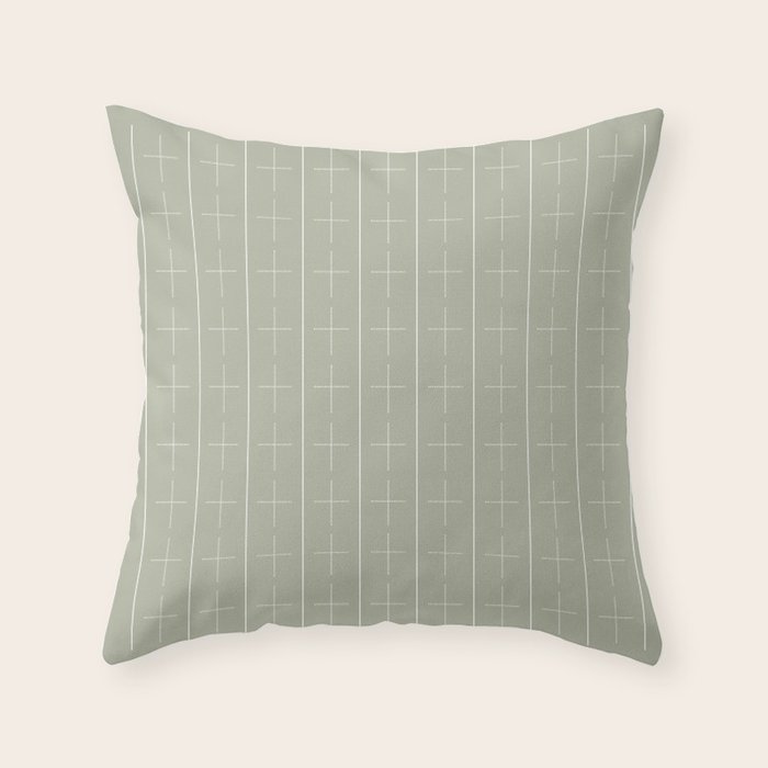| + | + | Linen Sage Throw Pillow Gallery Image 1