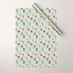 Pansy Flower Pattern Wrapping Paper Gallery Image 1