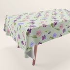 Pansy Flower Pattern Tablecloth Gallery Image 1