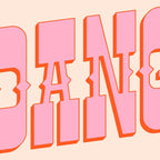 DANG - western style saloon font in retro mod colors (bright pink and orange) Coffee Mug Gallery Image 2