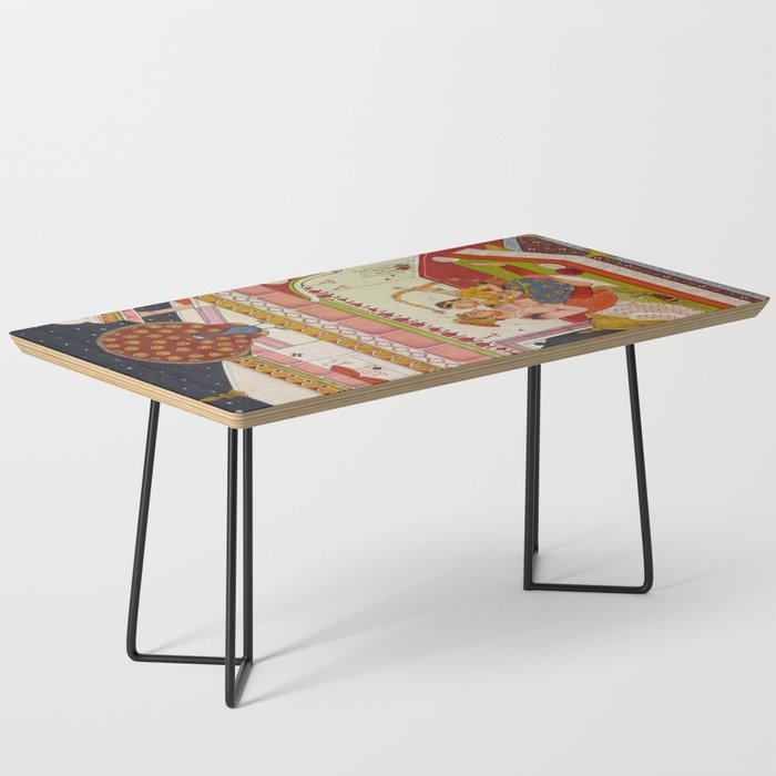 Vibhasa-Ragini Antique Indian Miniature Painted Illustration Coffee Table Gallery Image 1