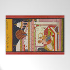 Vibhasa-Ragini Antique Indian Miniature Painted Illustration Welcome Mat Gallery Image 1