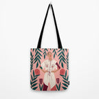 Floral Lady Portrait  Tote Bag Gallery Image 2