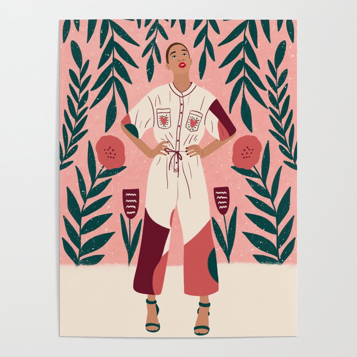 Floral Lady Portrait  Poster Gallery Image 4