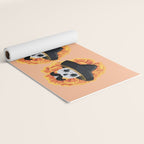 Charro mexican kawaii cute sugar skull mexican style cempasúchil mustache mexican sombrero skeleton  Yoga Mat Gallery Image 2