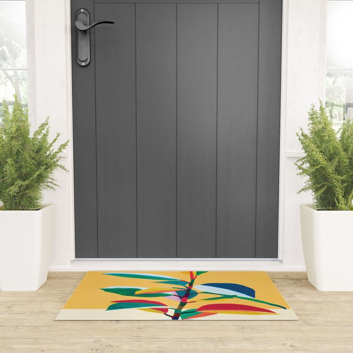 Colorful Ficus 4 Welcome Mat Gallery Image 3