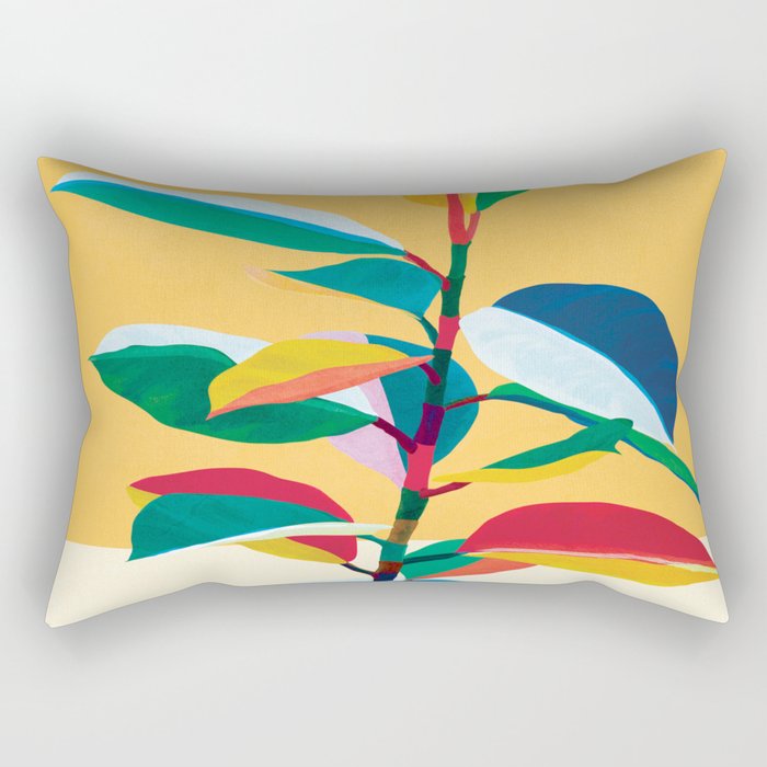 Colorful Ficus 4 Rectangular Pillow Gallery Image 2