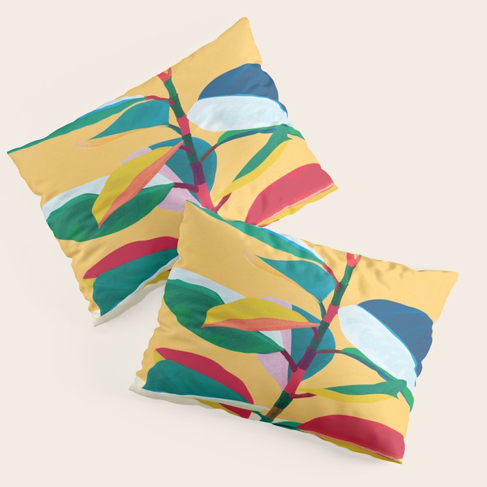 Colorful Ficus 4 Pillow Sham Gallery Image 1