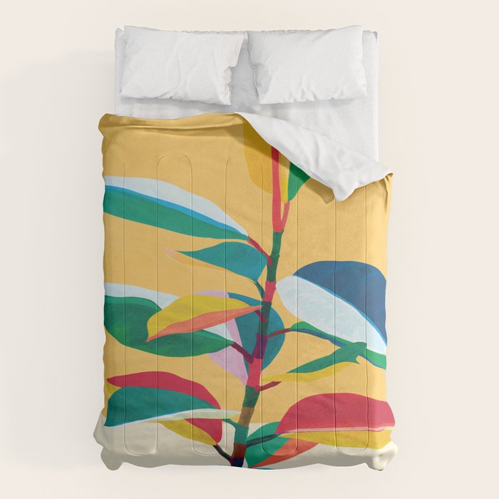 Colorful Ficus 4 Comforter Gallery Image 1