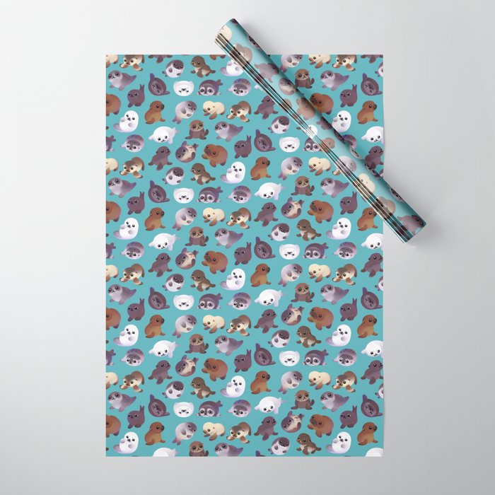 Seal pup Wrapping Paper Gallery Image 1