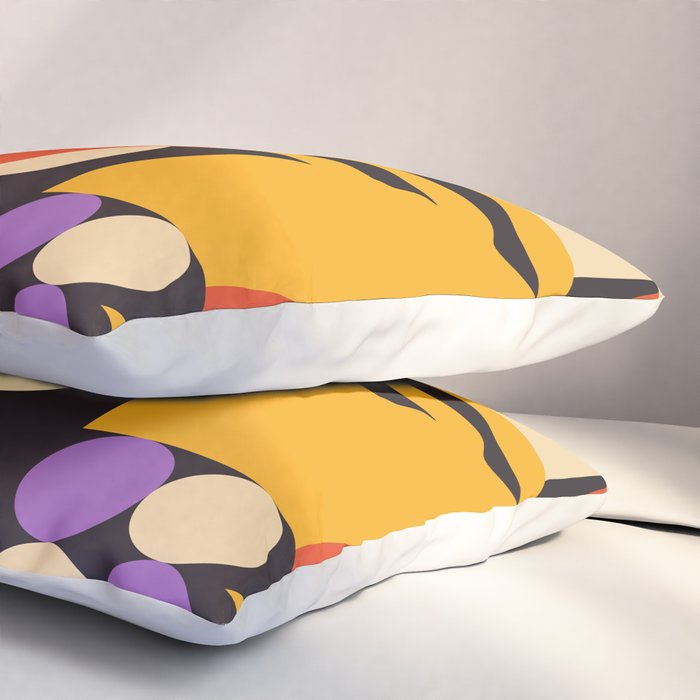 Bauhaus Mid Century Abstract Shapes colorful Pillow Sham Gallery Image 3