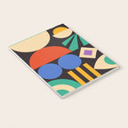 Bauhaus Mid Century Abstract Shapes colorful Notebook Gallery Image 3