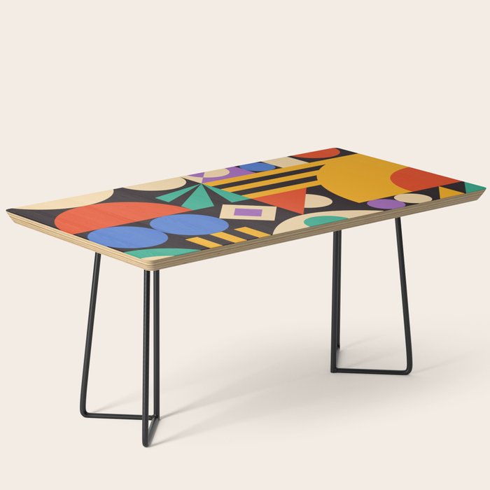 Bauhaus Mid Century Abstract Shapes colorful Coffee Table Gallery Image 1