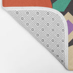 Bauhaus Mid Century Abstract Shapes colorful Bath Mat Gallery Image 2