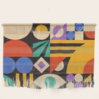 Bauhaus Mid Century Abstract Shapes colorful Wall Hanging Gallery Image 1