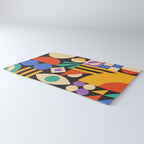 Bauhaus Mid Century Abstract Shapes colorful Rug Gallery Image 3