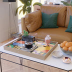 Bauhaus Mid Century Abstract Shapes colorful Serving Tray Gallery Image 2