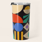 Bauhaus Mid Century Abstract Shapes colorful Travel Mug Gallery Image 3