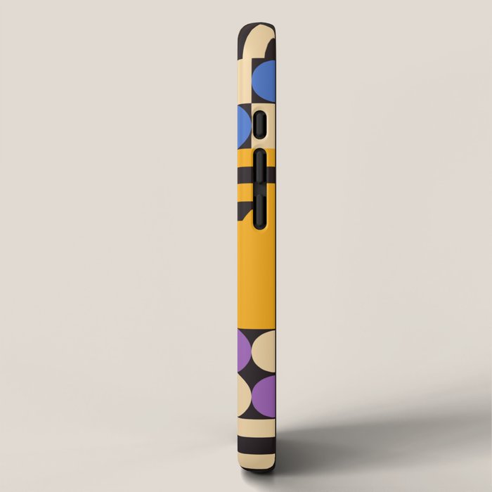 Bauhaus Mid Century Abstract Shapes colorful iPhone Case Gallery Image 2