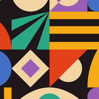 Bauhaus Mid Century Abstract Shapes colorful Coffee Mug Gallery Image 2