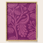 Peacock Dreams - berry Serving Tray Gallery Image 1