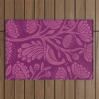 Peacock Dreams - berry Outdoor Rug Gallery Image 1