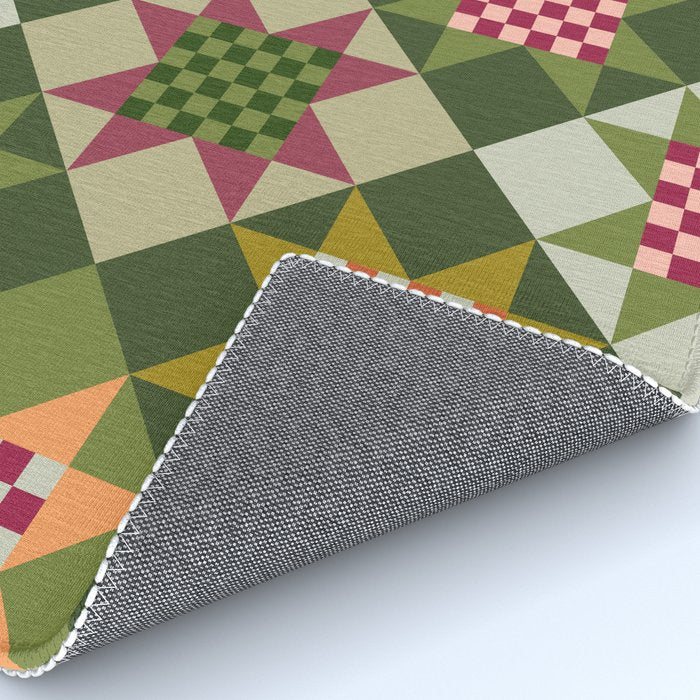 Checkerboard Quilt - Fall Colors Rug Gallery Image 4