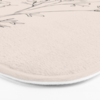 Minimal Line Art Flowers 5 Bath Mat Gallery Image 3