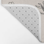 Minimal Line Art Flowers 5 Bath Mat Gallery Image 2