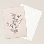 Minimal Line Art Flowers 5 Stationery Card Gallery Image 2