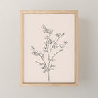 Minimal Line Art Flowers 5 Mini Art Print Gallery Image 1