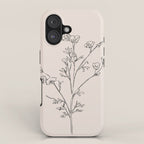 Minimal Line Art Flowers 5 iPhone Case Gallery Image 1