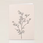 Minimal Line Art Flowers 5 Stationery Card Gallery Image 2