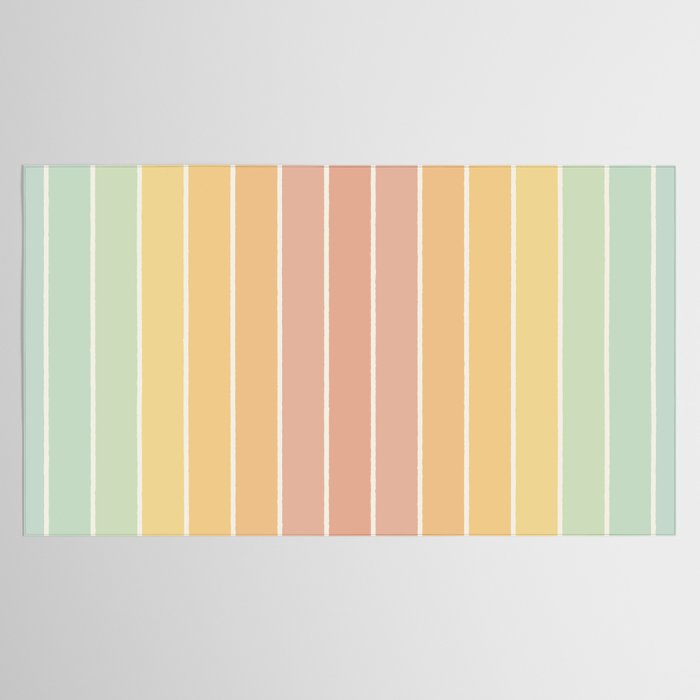 Gradient Arch XIV Pastel Mid Century Modern Rainbow Tablecloth Gallery Image 2