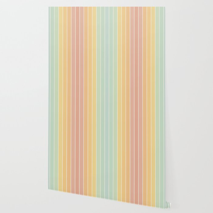 Gradient Arch XIV Pastel Mid Century Modern Rainbow Wallpaper Gallery Image 2