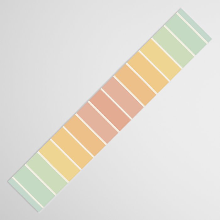 Gradient Arch XIV Pastel Mid Century Modern Rainbow Table Runner Gallery Image 3