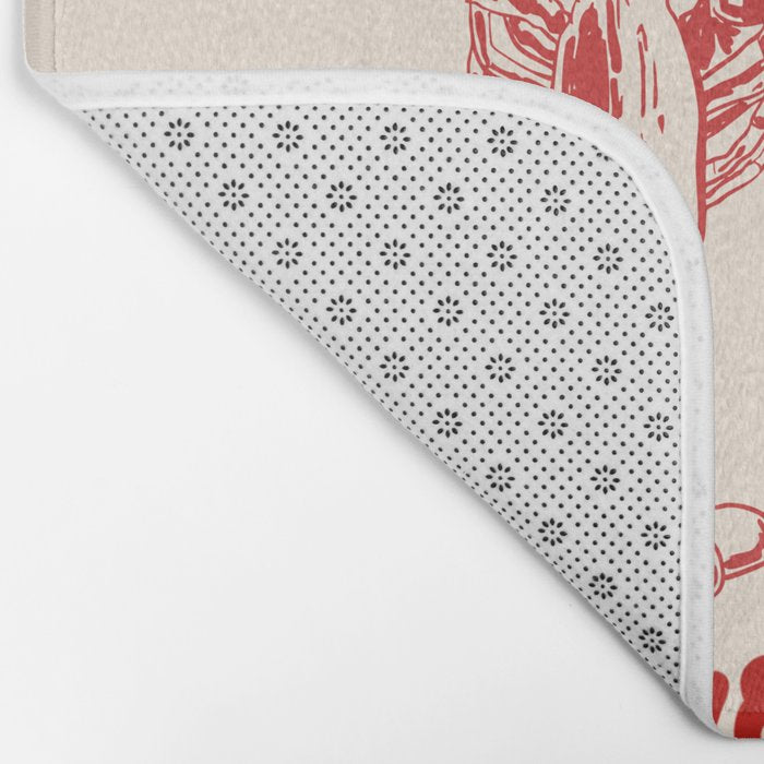 Lobster Lover Club - Seafood Coastal Art Bath Mat Gallery Image 2