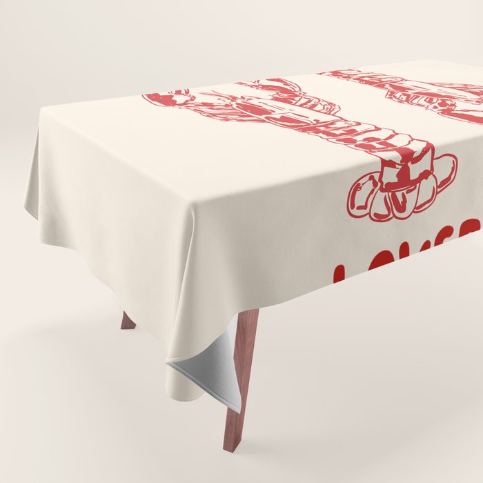 Lobster Lover Club - Seafood Coastal Art Tablecloth Gallery Image 1