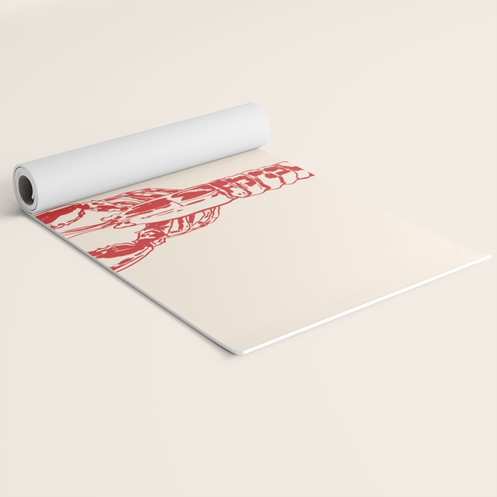 Lobster Lover Club - Seafood Coastal Art Yoga Mat Gallery Image 2