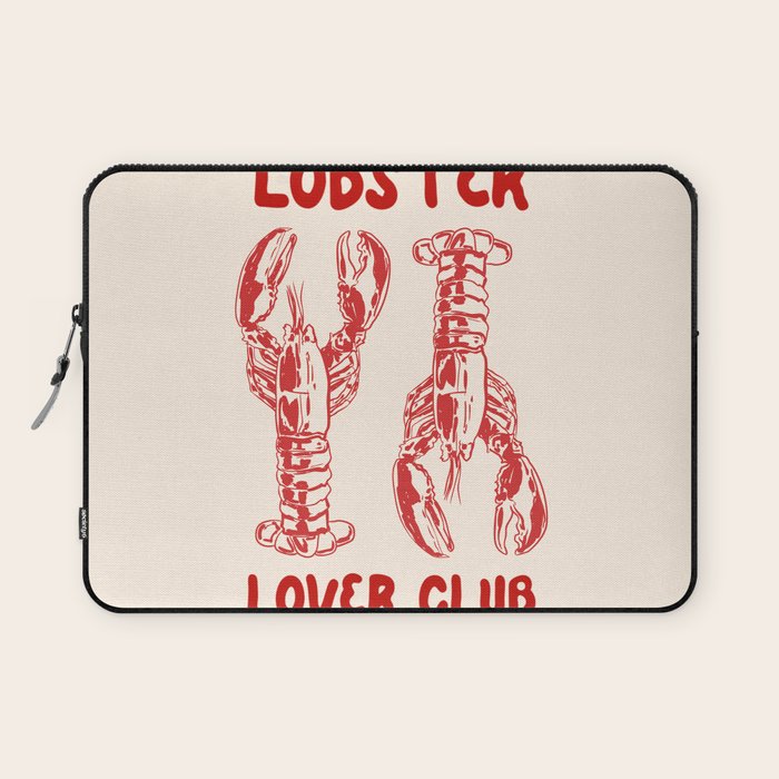 Lobster Lover Club - Seafood Coastal Art Laptop Sleeve Gallery Image 1
