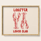 Lobster Lover Club - Seafood Coastal Art Serving Tray Gallery Image 1