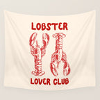 Lobster Lover Club - Seafood Coastal Art Wall Tapestry Gallery Image 4
