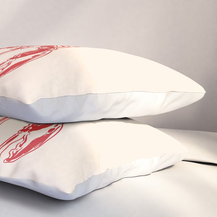 Lobster Lover Club - Seafood Coastal Art Pillow Sham Gallery Image 3