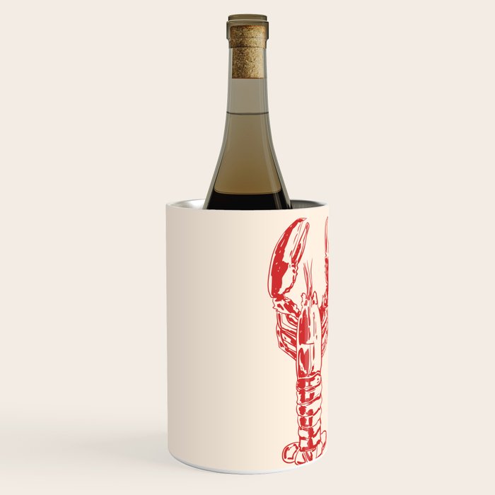 Lobster Lover Club - Seafood Coastal Art Wine Chiller Gallery Image 2