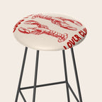 Lobster Lover Club - Seafood Coastal Art Stool Gallery Image 2